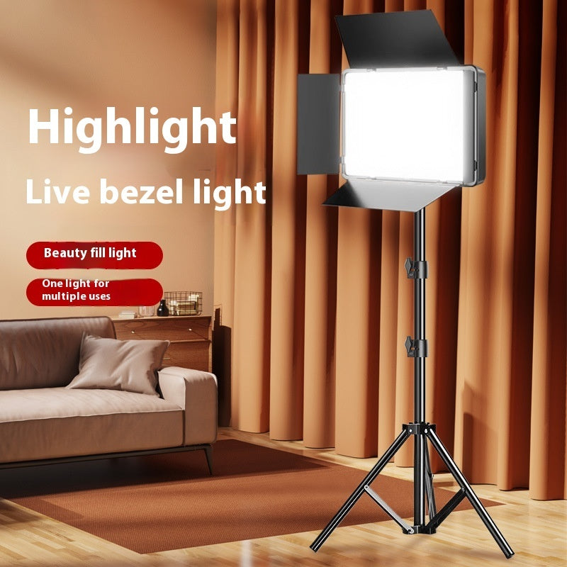 LED Video Fill Light Panel with Stand — Streaming & Photography Key Light, 3 Color Temps