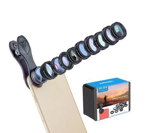 10-in-1 Phone Camera Lens Kit — Fisheye, Wide Angle & Macro for Smartphones