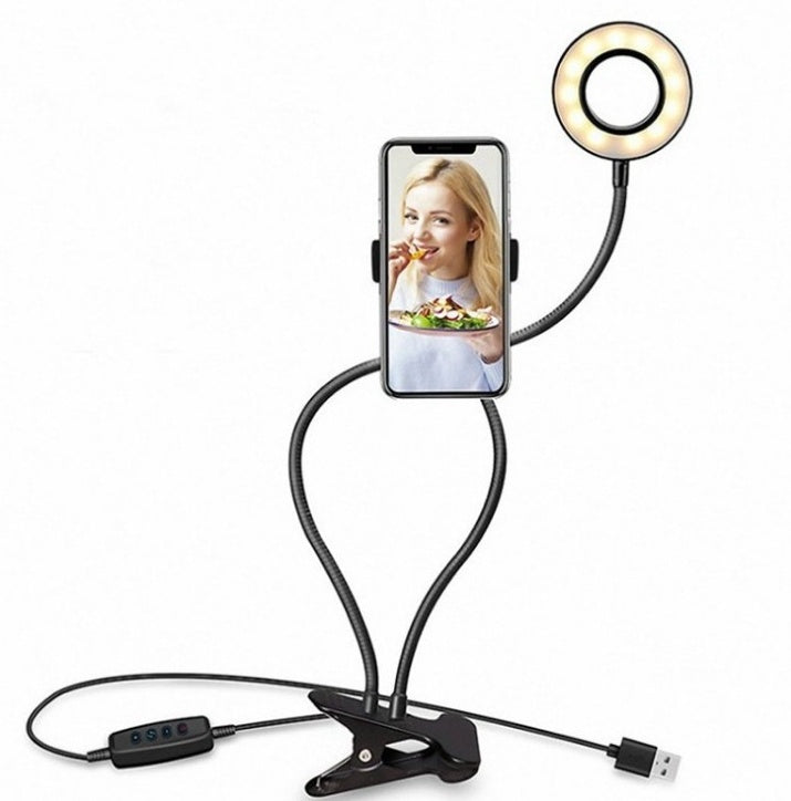 LED Ring Light — Adjustable Mini Lighting for Makeup, Video Calls & Content Creation