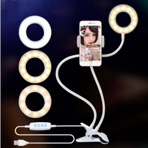 LED Ring Light — Adjustable Mini Lighting for Makeup, Video Calls & Content Creation