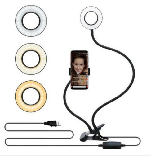 LED Ring Light — Adjustable Mini Lighting for Makeup, Video Calls & Content Creation