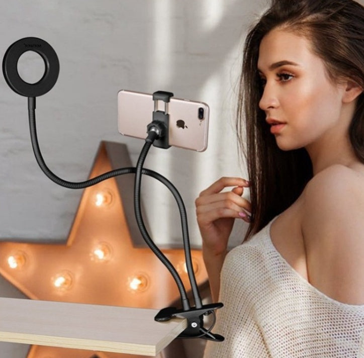 LED Ring Light — Adjustable Mini Lighting for Makeup, Video Calls & Content Creation