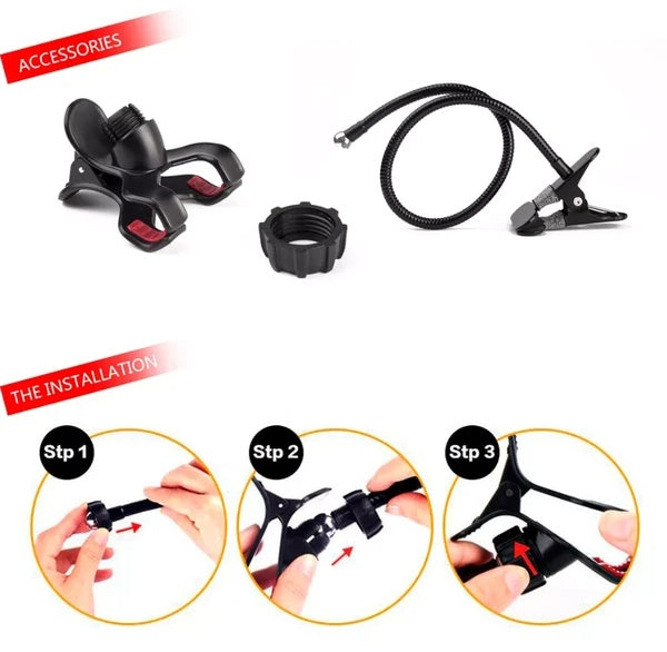 Flexible Gooseneck Phone Holder — 360° Adjustable Desk & Bed Mount for Streaming